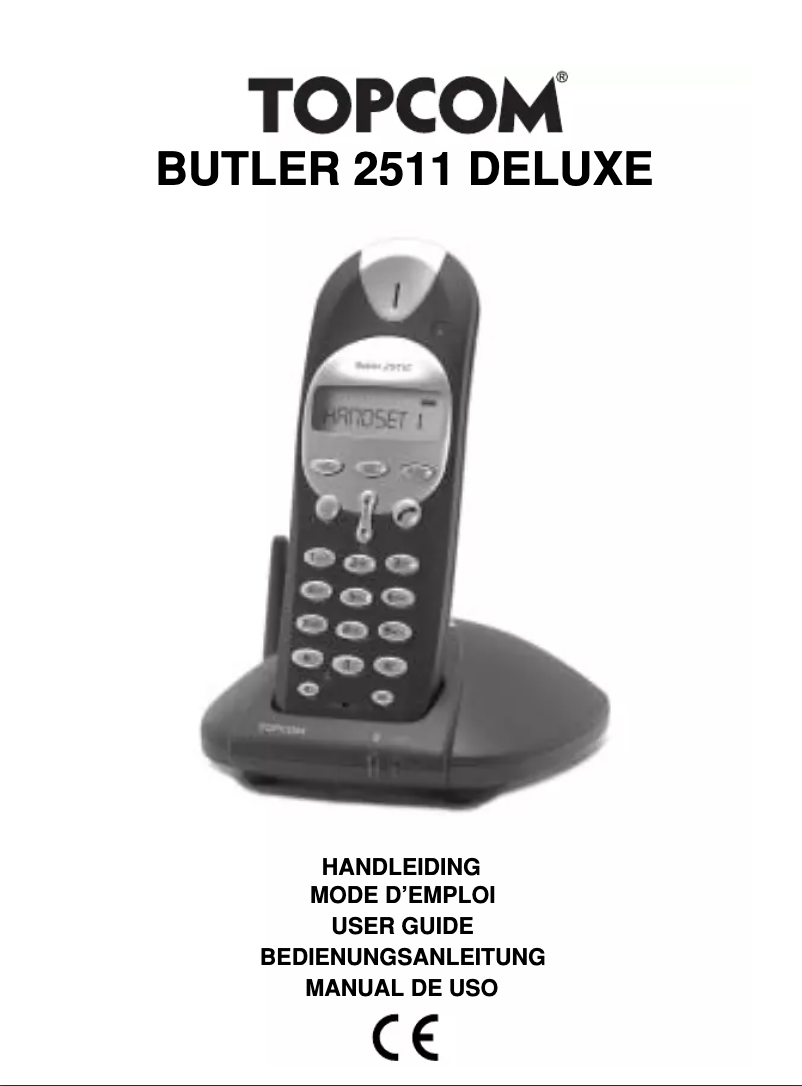 Page 1 of the manual User Manual Topcom Butler 2511