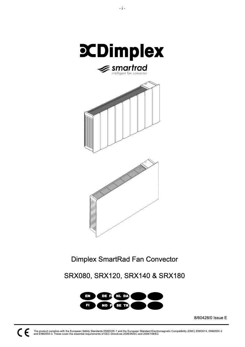 Page 1 of the manual User Manual Dimplex SRX140EM