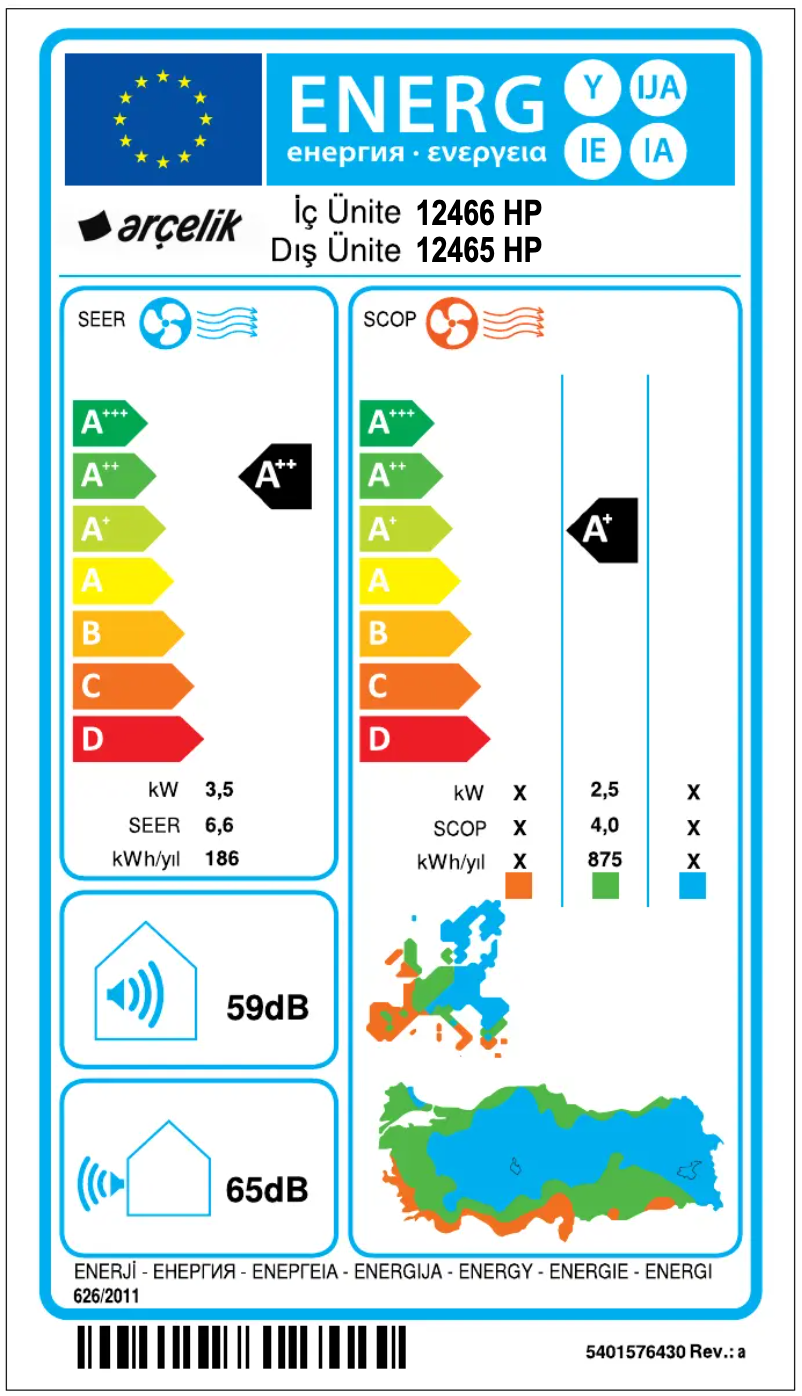 First page image of the manual for 12465