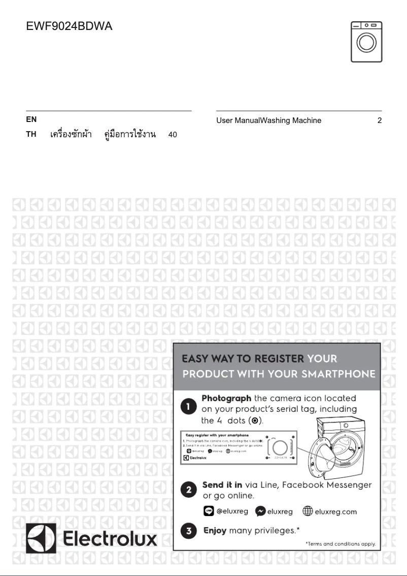 Page 1 of the manual User Manual Electrolux EWF9024BDWA