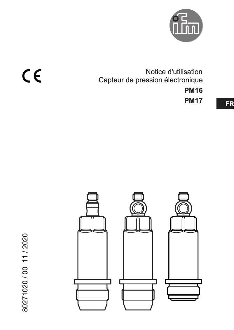 Page 1 of the manual User Manual IFM PM1605