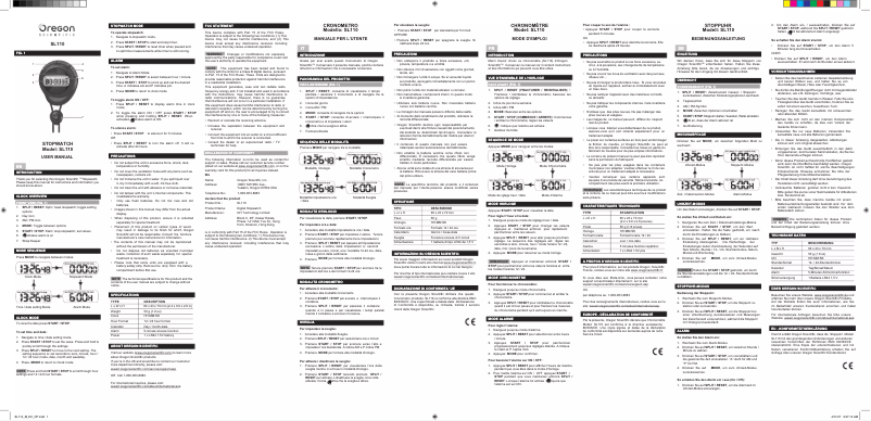 First page image of the manual for SL110