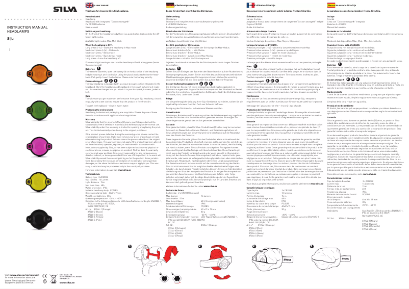 Page 1 de la notice Manuel utilisateur Silva Schneider Siju Orange