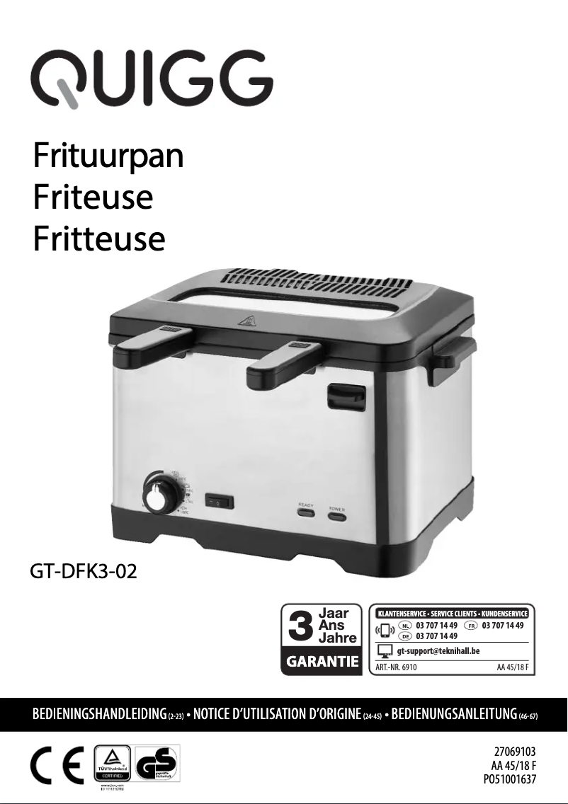 First page image of the manual for GT-DFK3-02