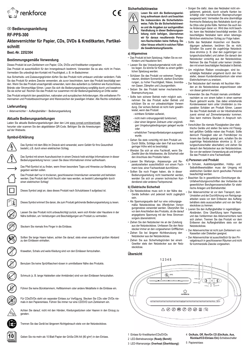 Page 1 of the manual User Manual Renkforce RF-PPS-300