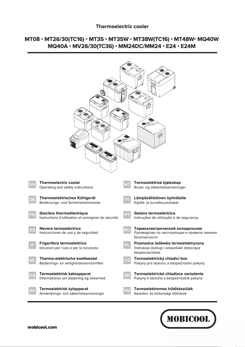 Page 1 of the manual User Manual Mobicool MT35W