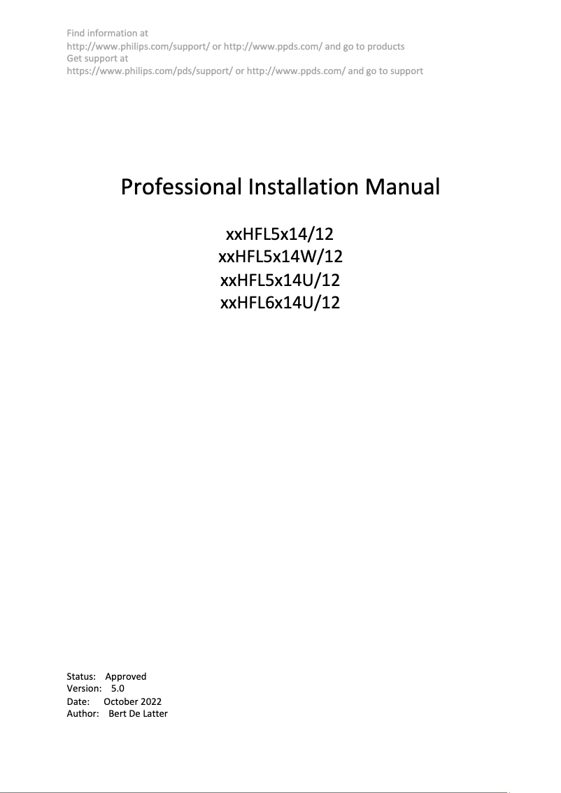 First page image of the manual for 65HFL6014U