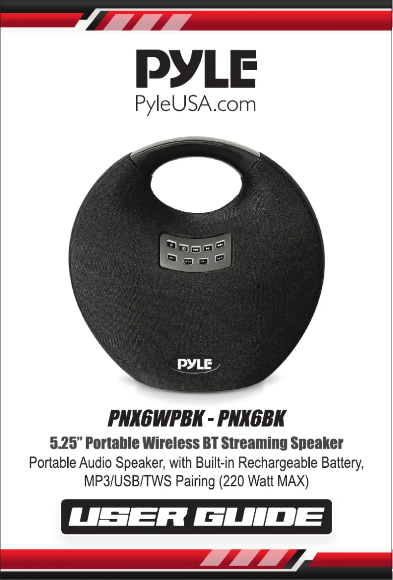 First page image of the manual for PNX6WPBK