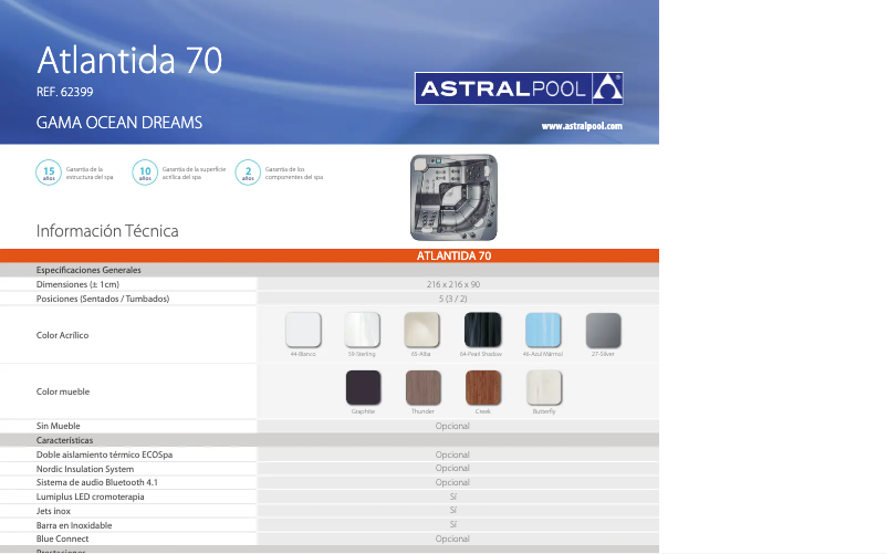 First page image of the manual for Atlantida 70