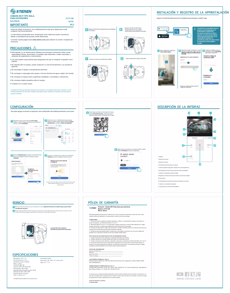 Page 1 of the manual User Manual Steren CCTV-226