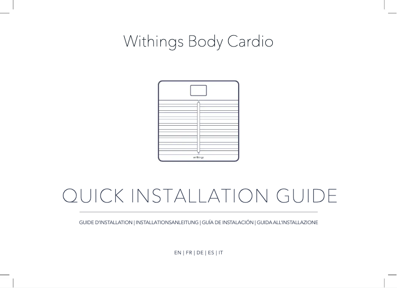 First page image of the manual for Body Cardio