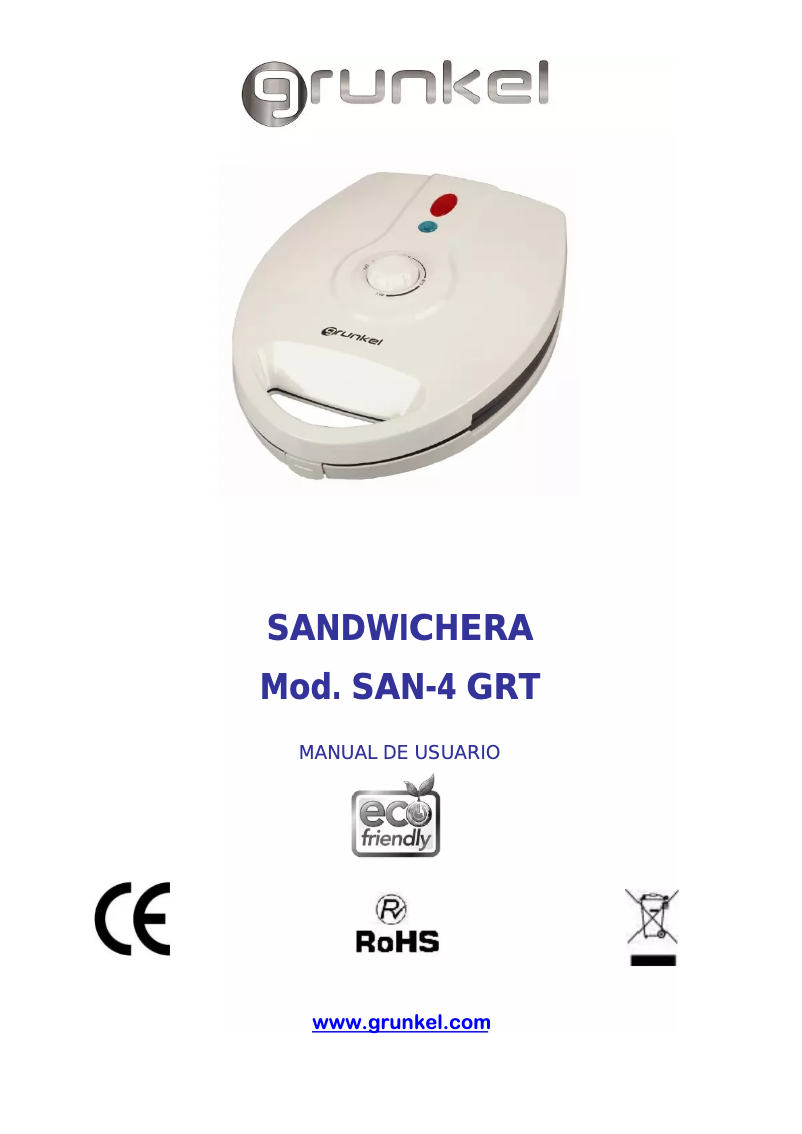 First page image of the manual for SAN-4GRT