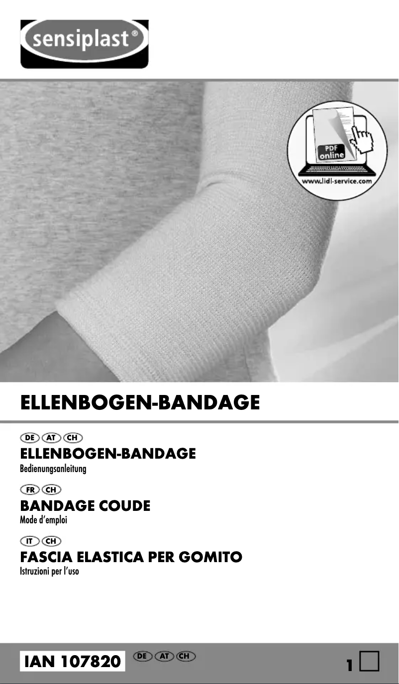 First page image of the manual for IAN 107820