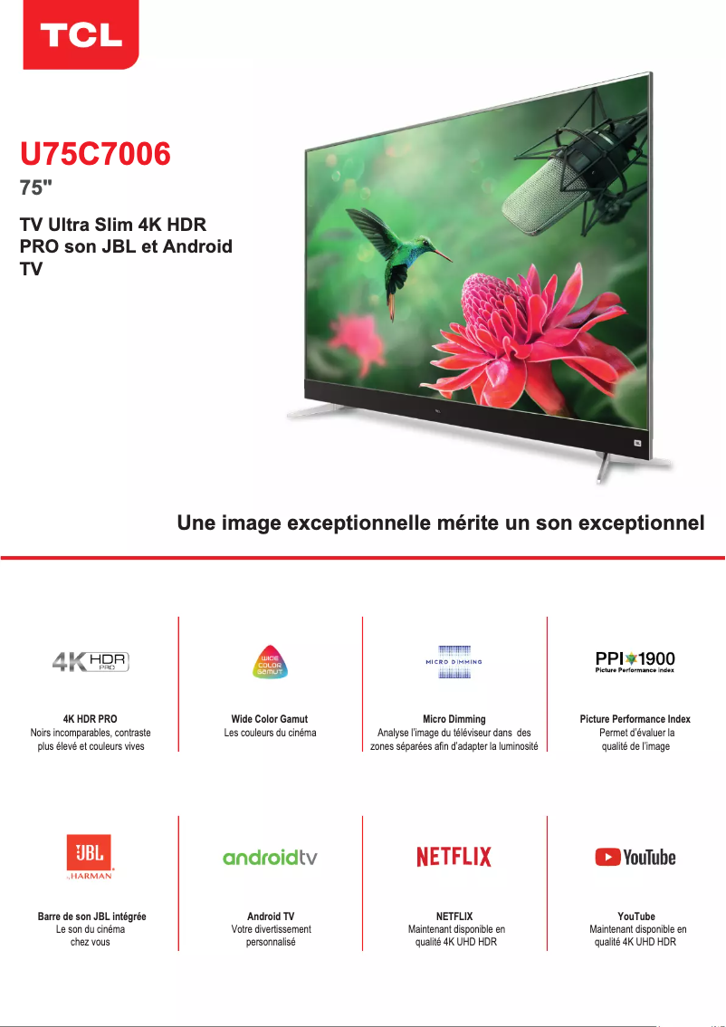 First page image of the manual for U75C7006