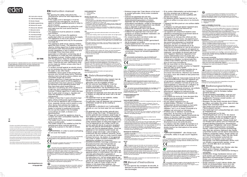 Page 1 of the manual User Manual Eden ED-7008