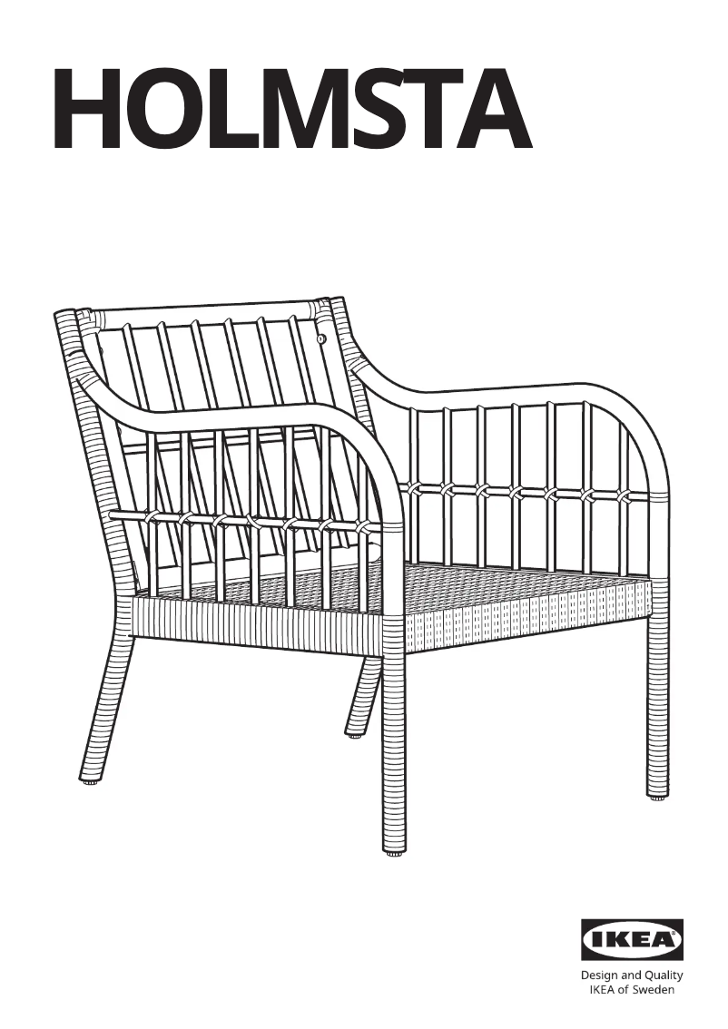 Page 1 of the manual User Manual Ikea HOLMSTA 705.085.52