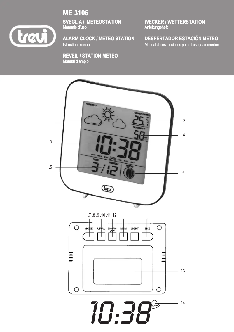 Page 1 of the manual User Manual Trevi ME 3106