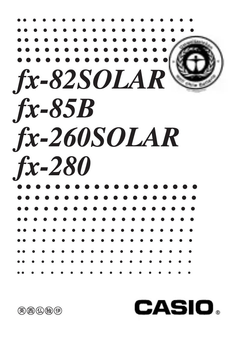 First page image of the manual for FX-260 Solar