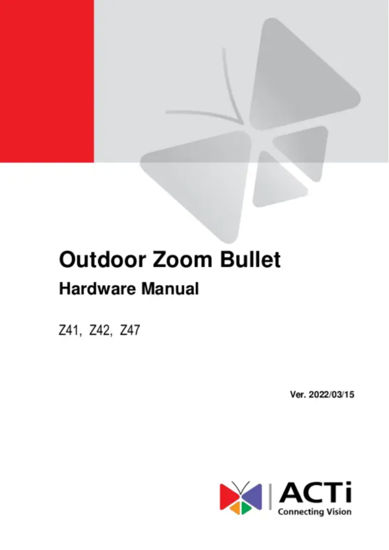 First page image of the manual for Z42