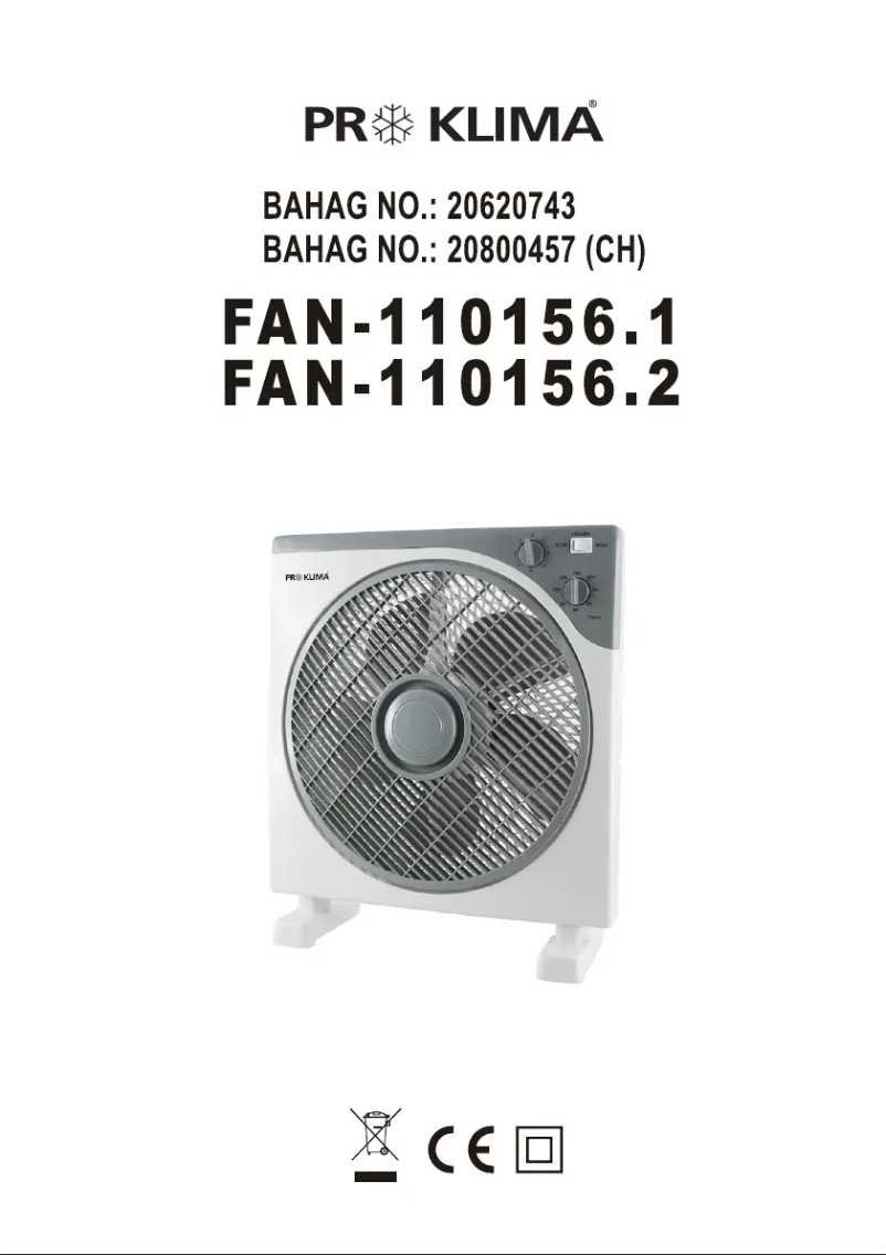 First page image of the manual for FAN-110156