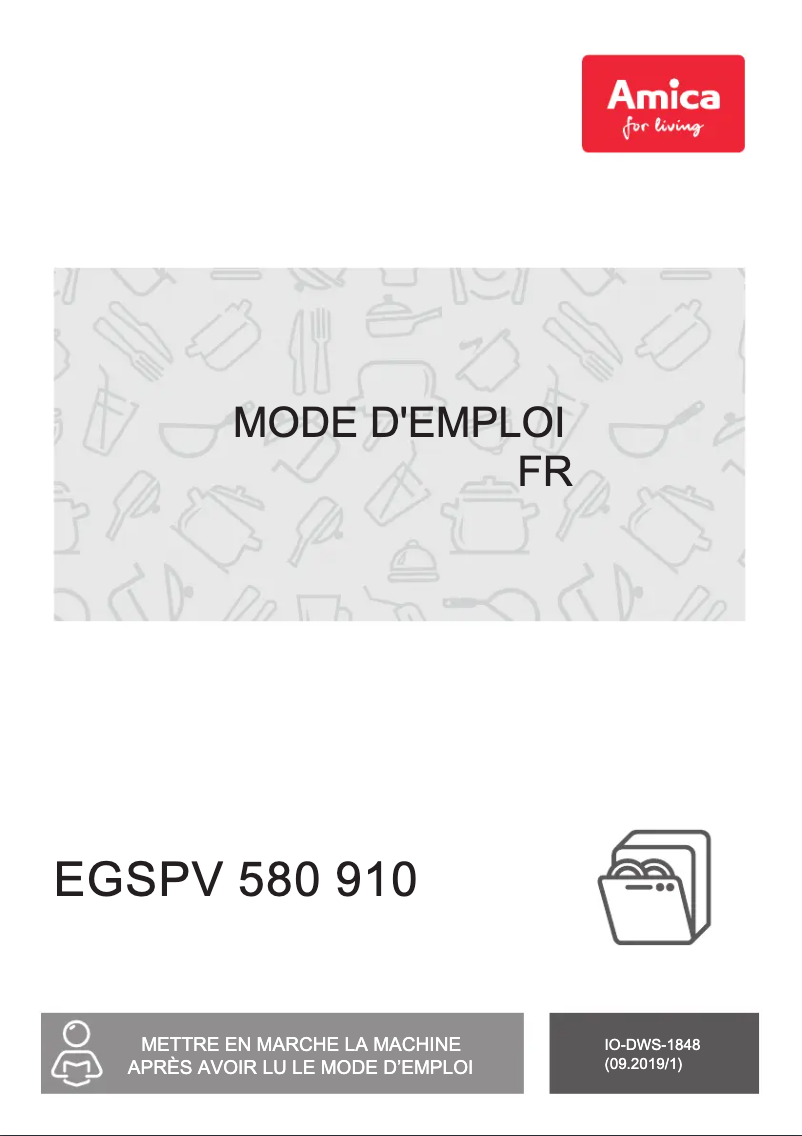 First page image of the manual for EGSPV 580 910-1