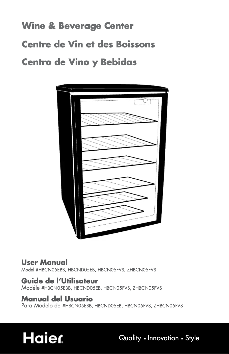 Page 1 of the manual User Manual Haier HBCN05FVS