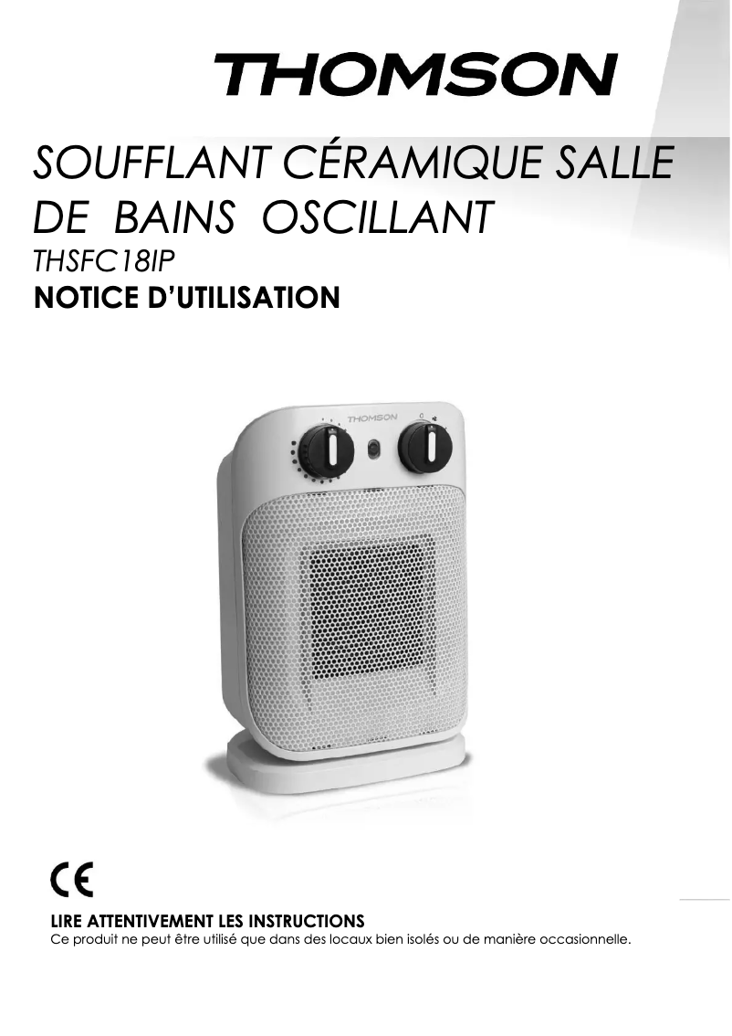 First page image of the manual for THSFC18IP