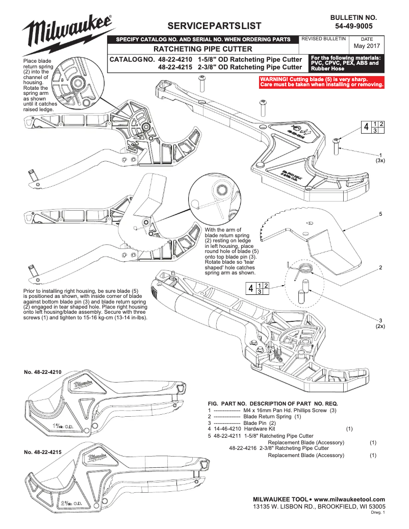 First page image of the manual for 48-22-4215