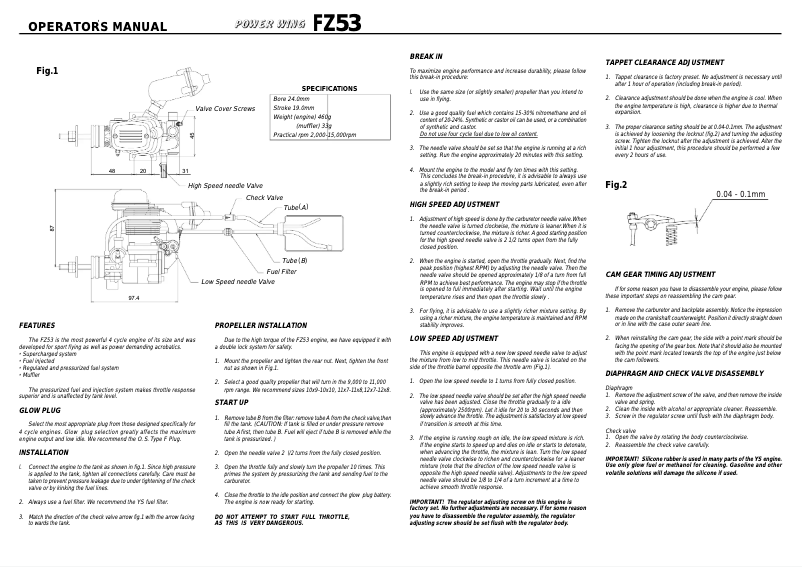Page 1 of the manual User Manual YS FZ53