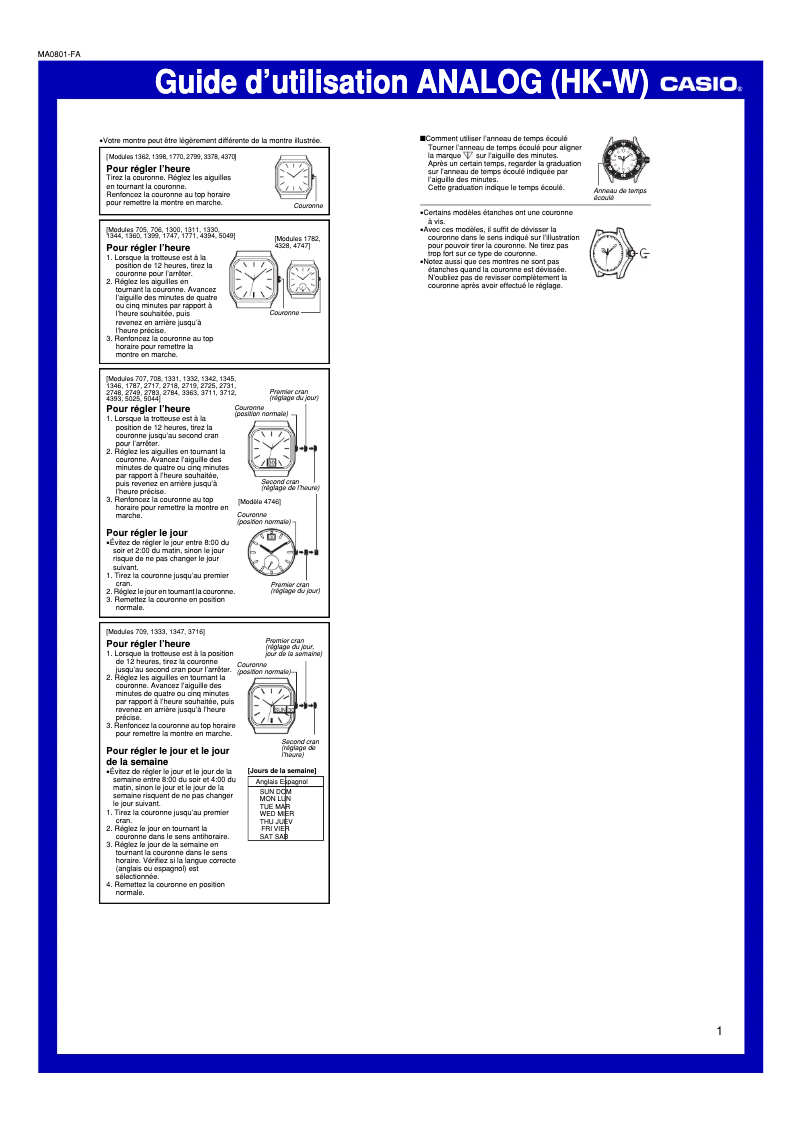 Page 1 of the manual User Manual Casio MTP-1302PD-1A1VEF