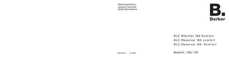 First page image of the manual for 17840001