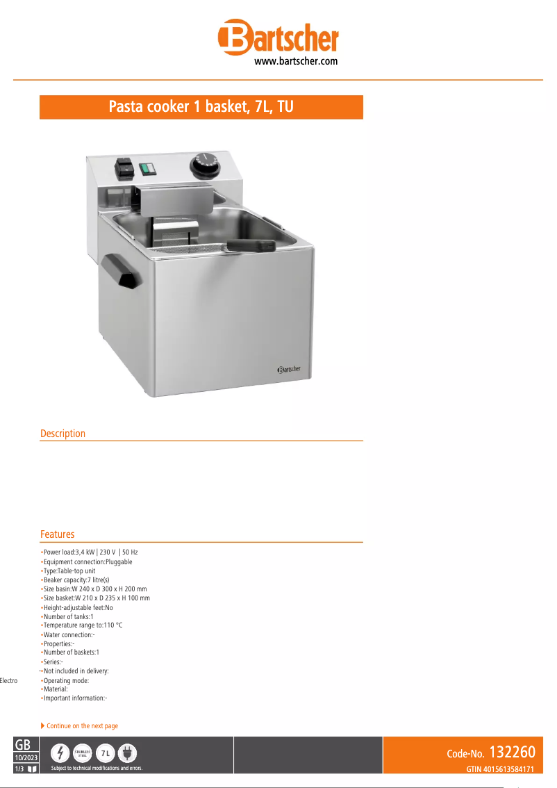 First page image of the manual for 132260