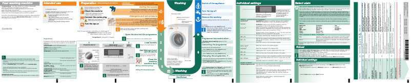 First page image of the manual for WM16S742EE