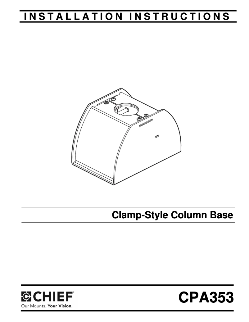 Page 1 de la notice Manuel utilisateur Chief CPA353