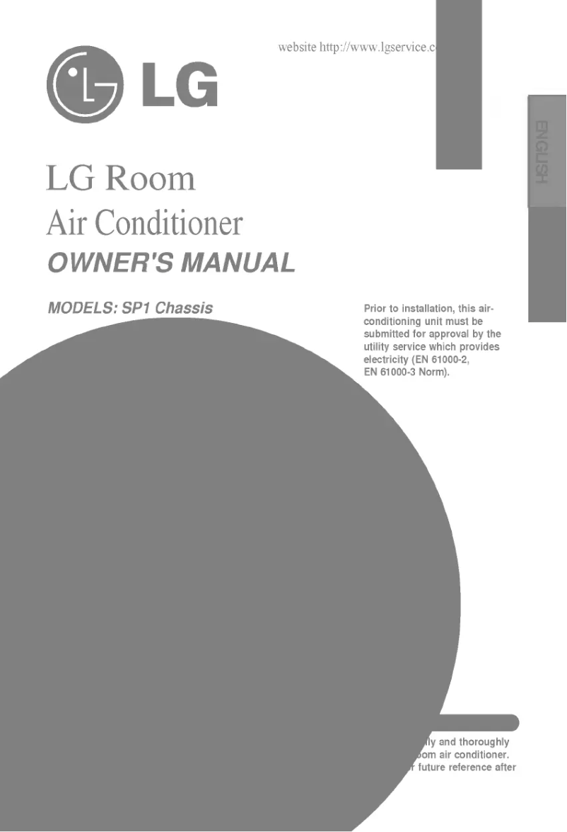 First page image of the manual for LSUH096PBL1