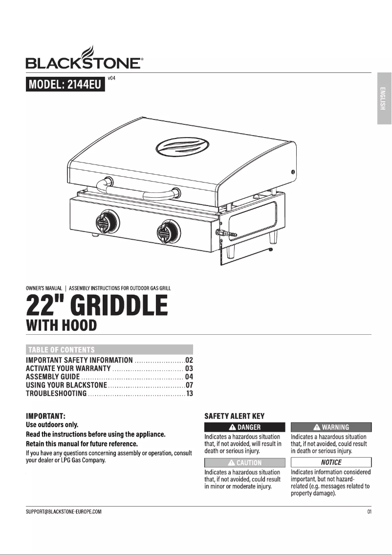First page image of the manual for 2144EU