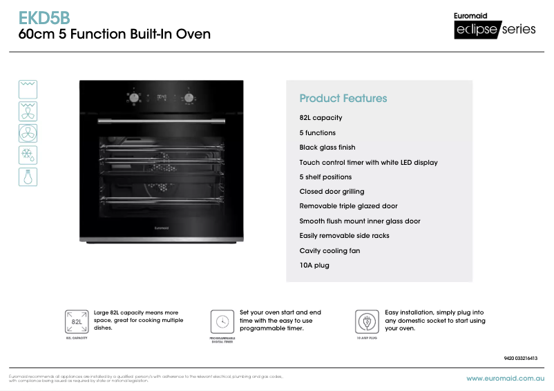 First page image of the manual for EKD5B