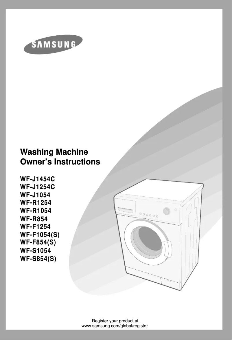 Page 1 of the manual User Manual Samsung WF-R1054