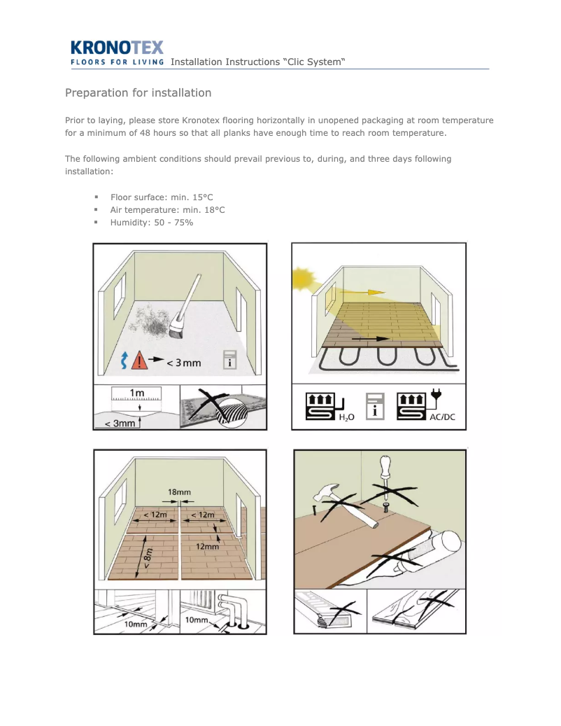 Page 1 of the manual User Manual Kronotex Robusto
