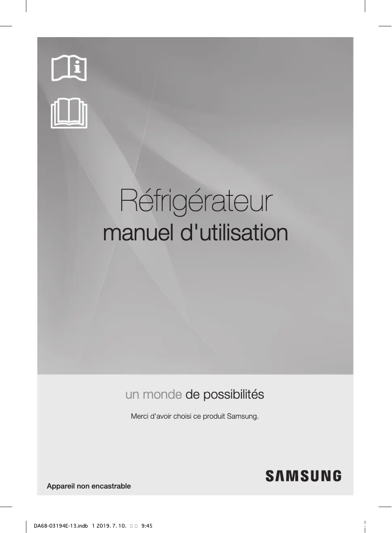 Page 1 of the manual User Manual Samsung RF56J9040SG
