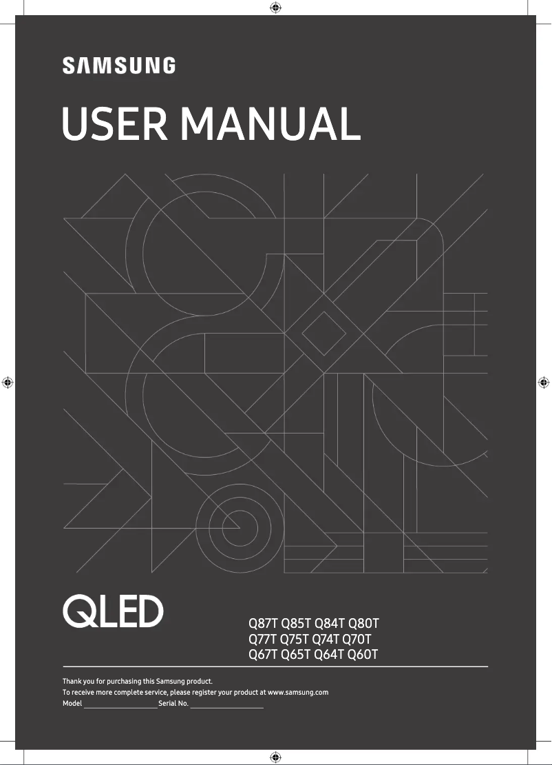 Page 1 of the manual User Manual Samsung Q60T