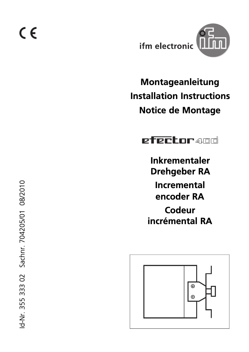 Page 1 of the manual User Manual IFM RA6007