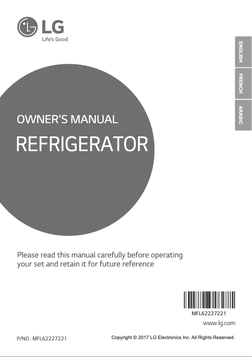 Page 1 of the manual User Manual LG GL-V322RLBN