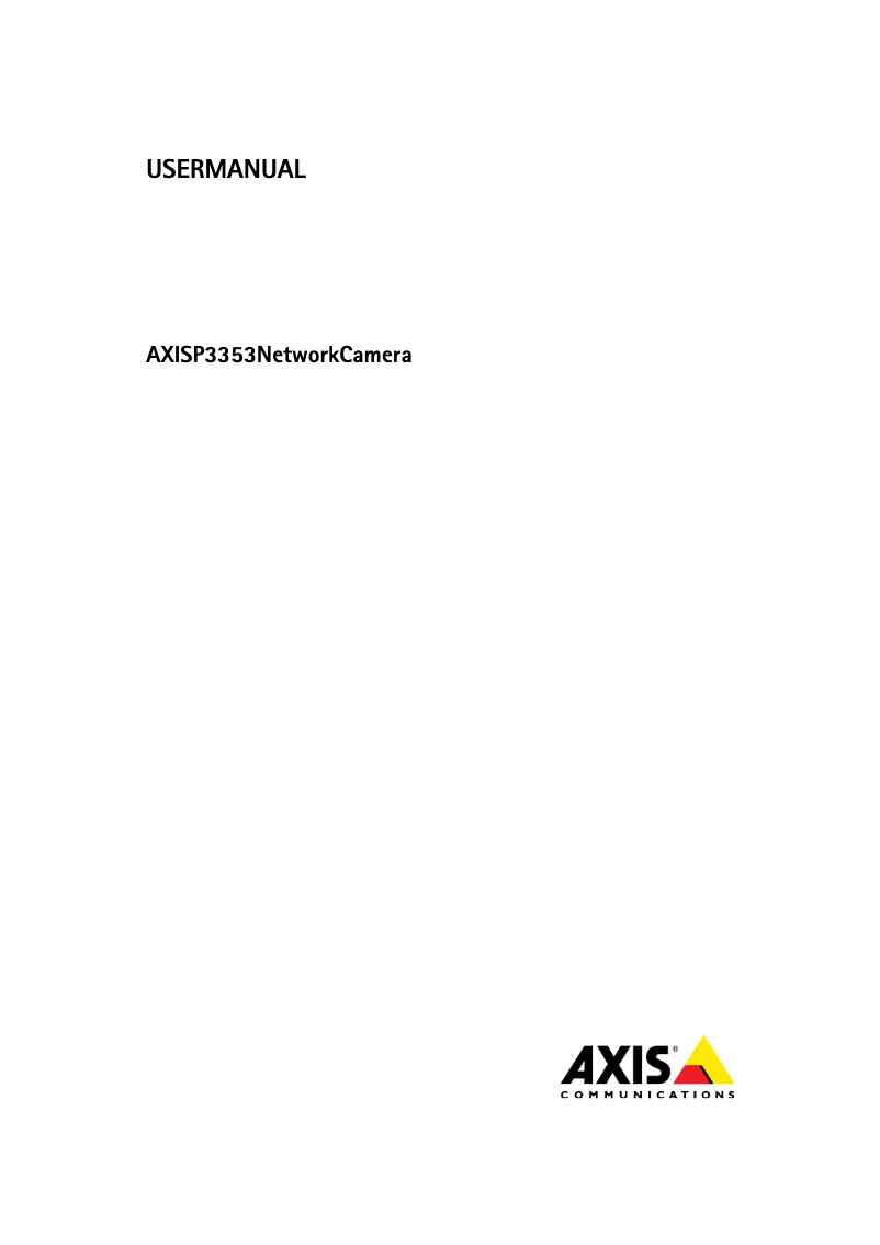 First page image of the manual for P3353