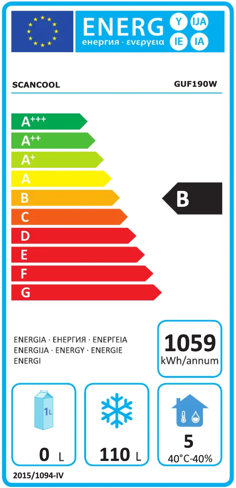 First page image of the manual for GUF190W