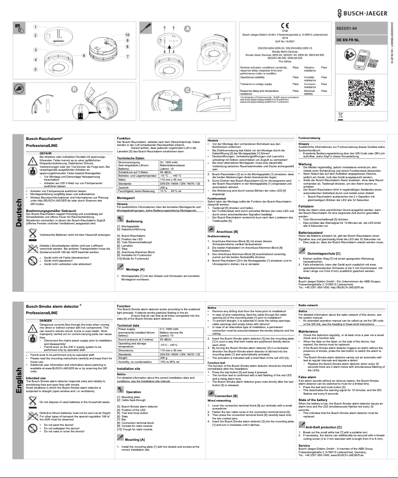 First page image of the manual for 6833/01-84