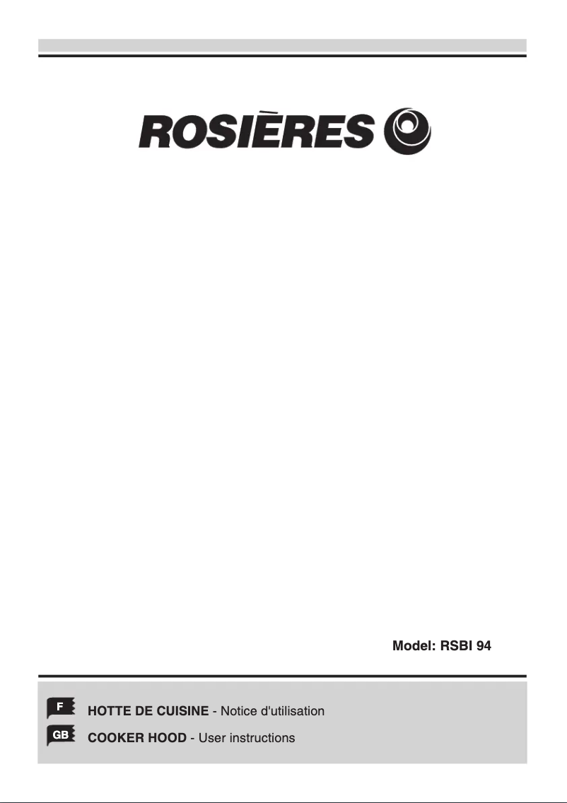 First page image of the manual for RBSI94IN