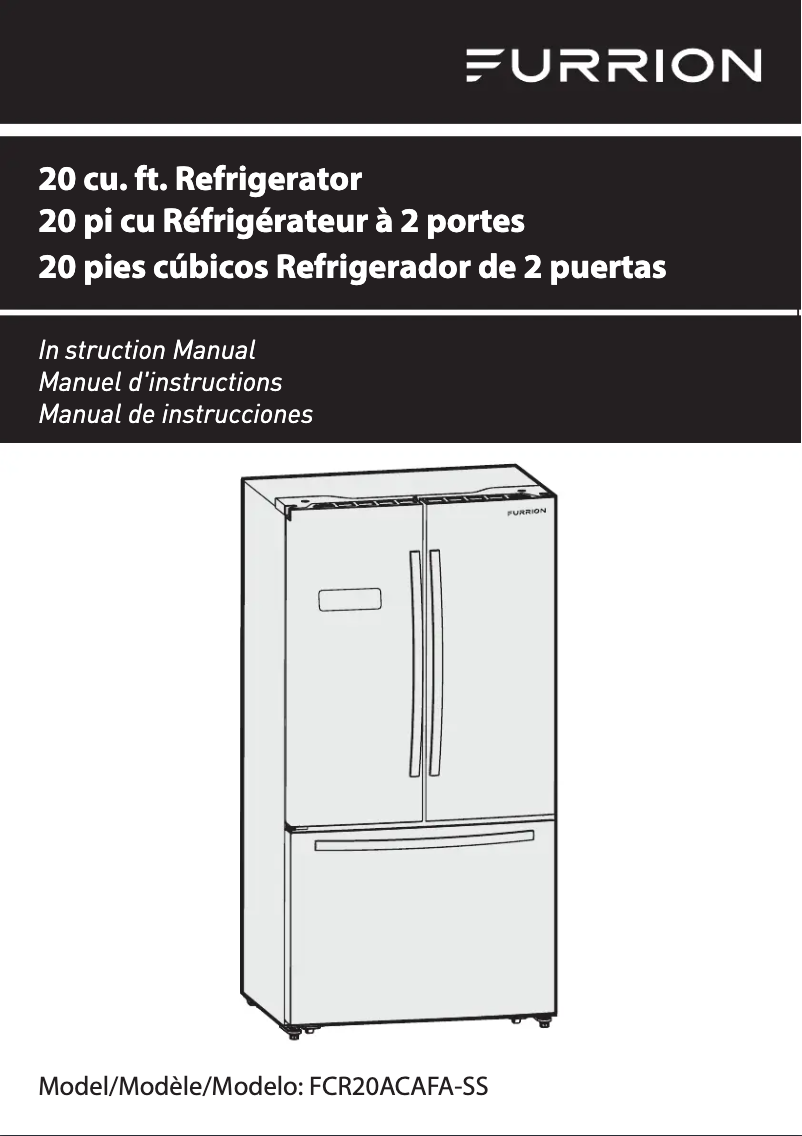 First page image of the manual for FCR20ACAFA-SS