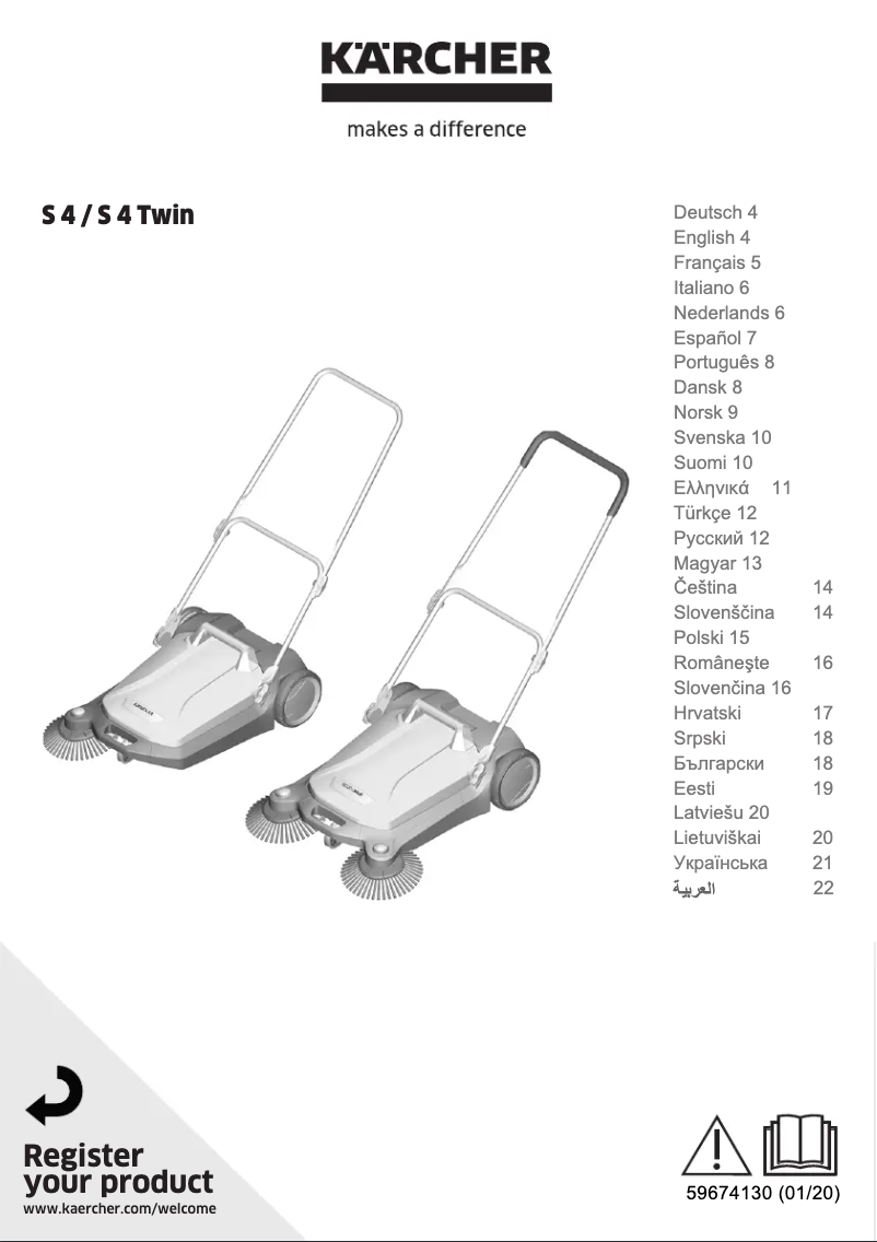 Page 1 of the manual User Manual Kärcher S 4 Twin 2-in-1