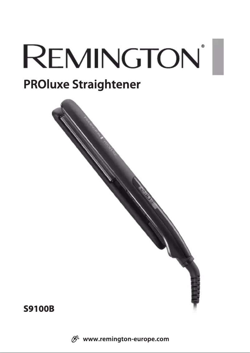 Page 1 of the manual User Manual Remington Proluxe S9100B